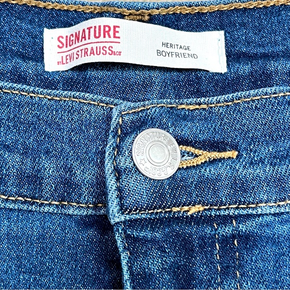 Levi’s Signature Women’s Heritage Boyfriend Jeans Sz 29 Cuffed Relaxed Timeless - Picture 8 of 10